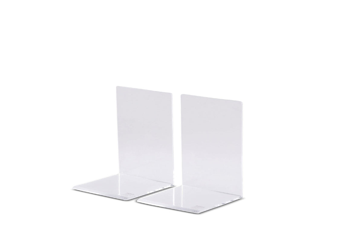 Maul acrylic bookends Modern 8 x 8 x 10 cm transparent - image 1