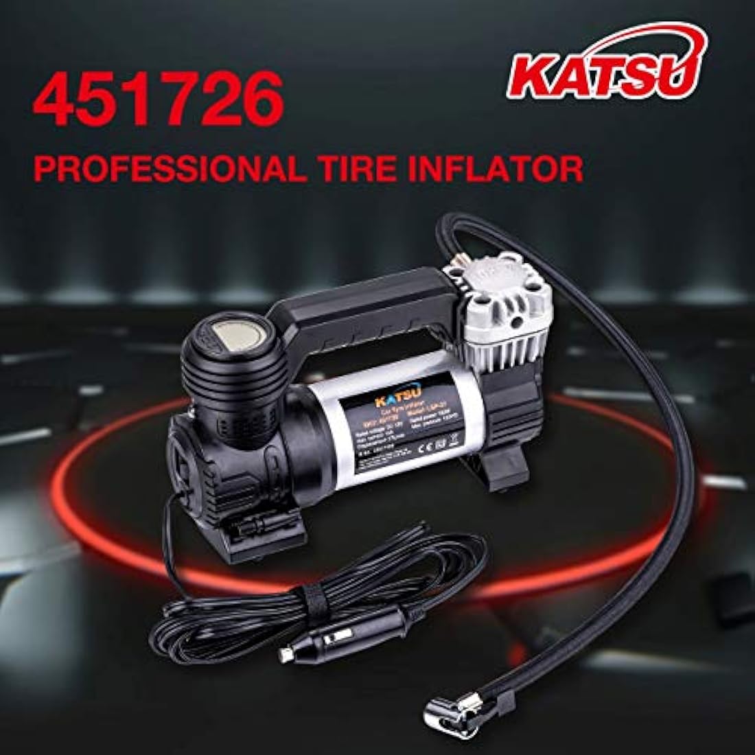 KATSU 12V Portable Digital Car Tyre Inflator | 120PSI Air Compressor