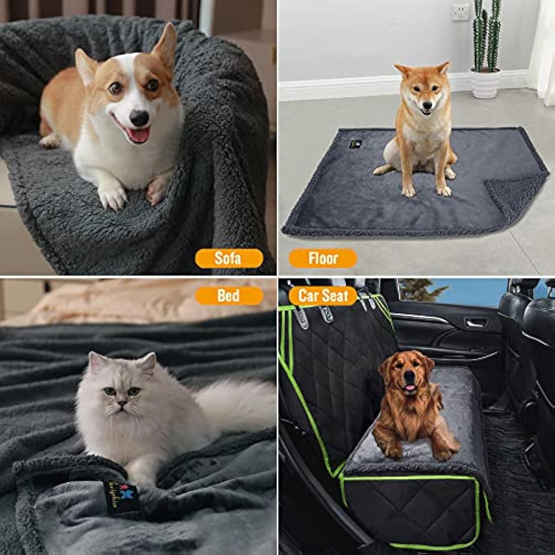 Luciphia Waterproof Pet Blanket | Fluffy Coral Velvet Dog Cover – XL