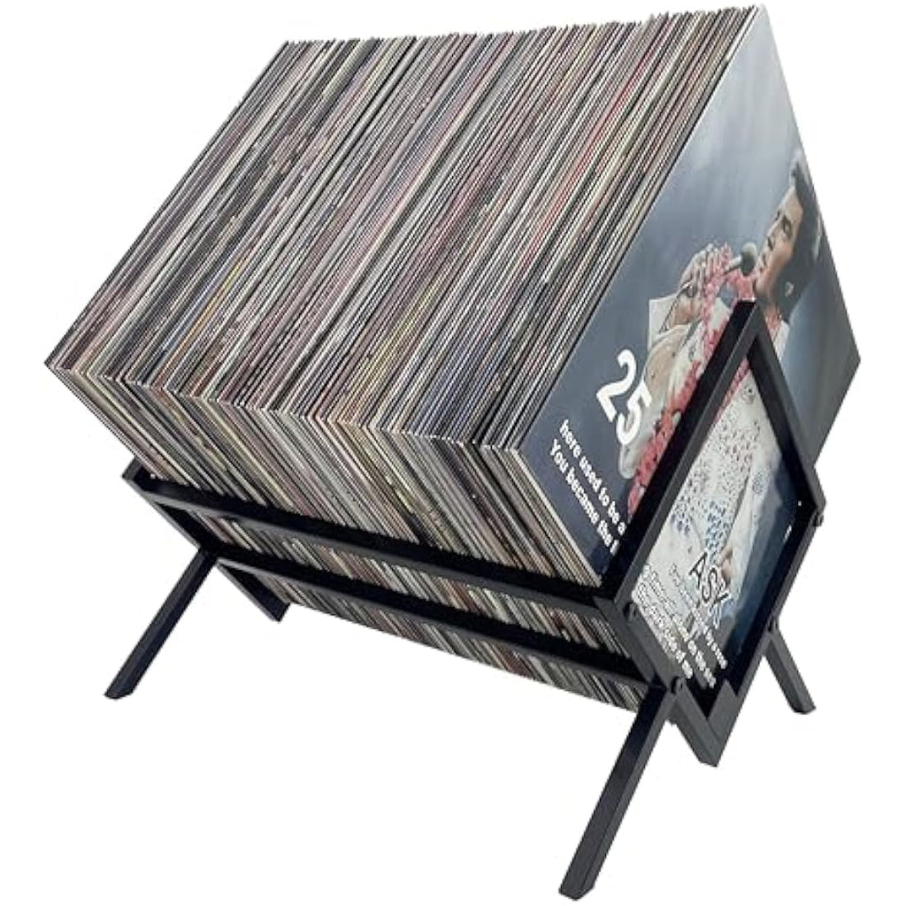 Jolof Store Vinyl Record Storage Holder – Metal 70 LP Album Display Stand