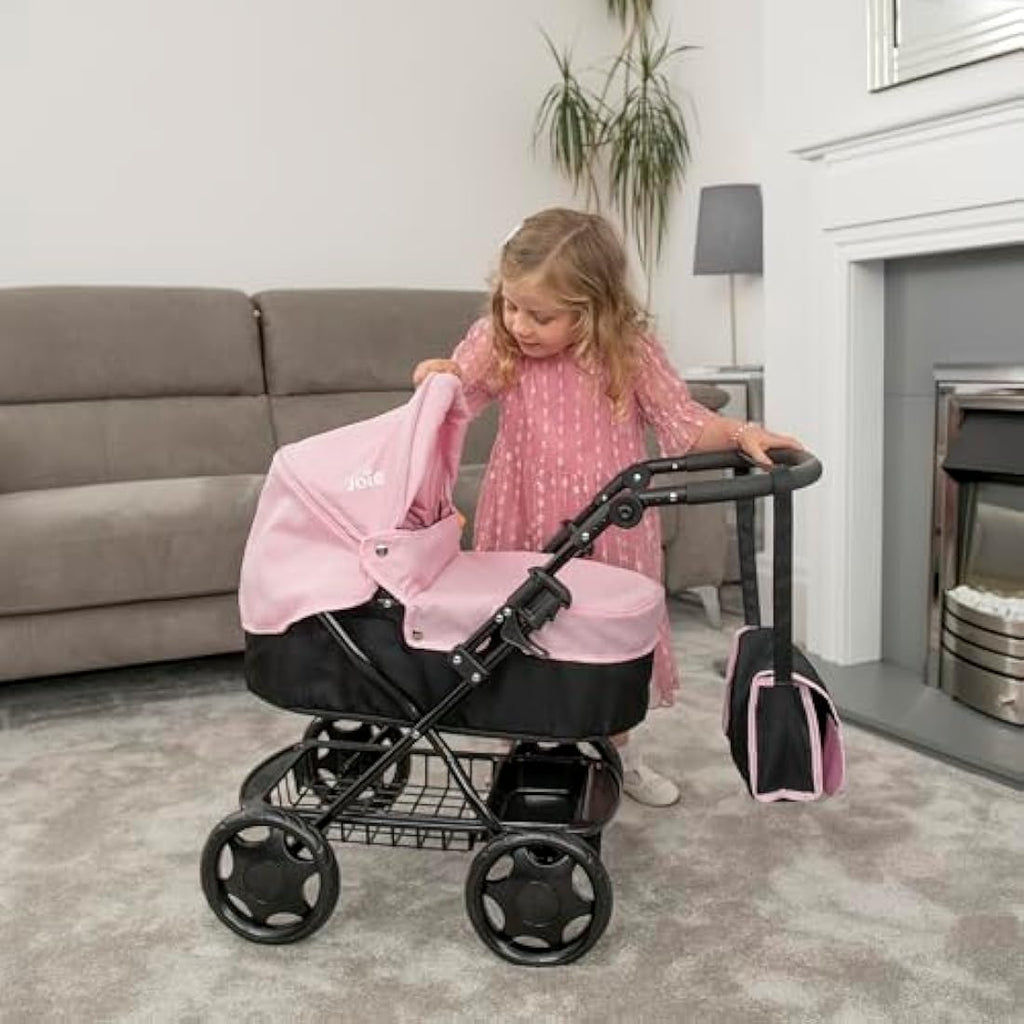 Joie Junior Dolls Pram & Parasol Set - Foldable Toy Stroller for Age 3+