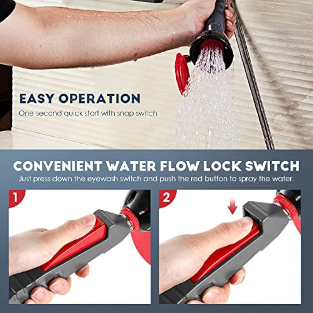 CGOLDENWALL Handheld Emergency Eyewash Station | Single Head Unit
