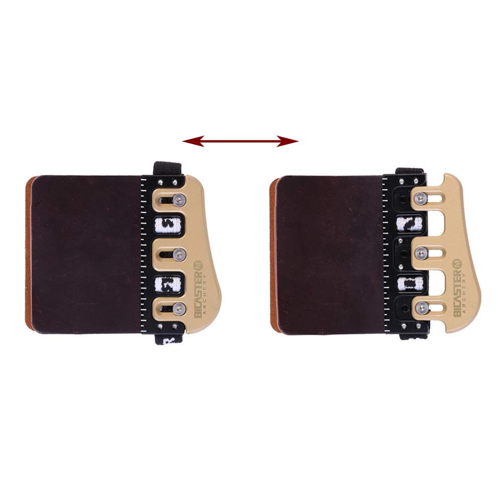 Bicaster Barebow Finger Tab | Cordovan Leather & Brass | Right Hand Large