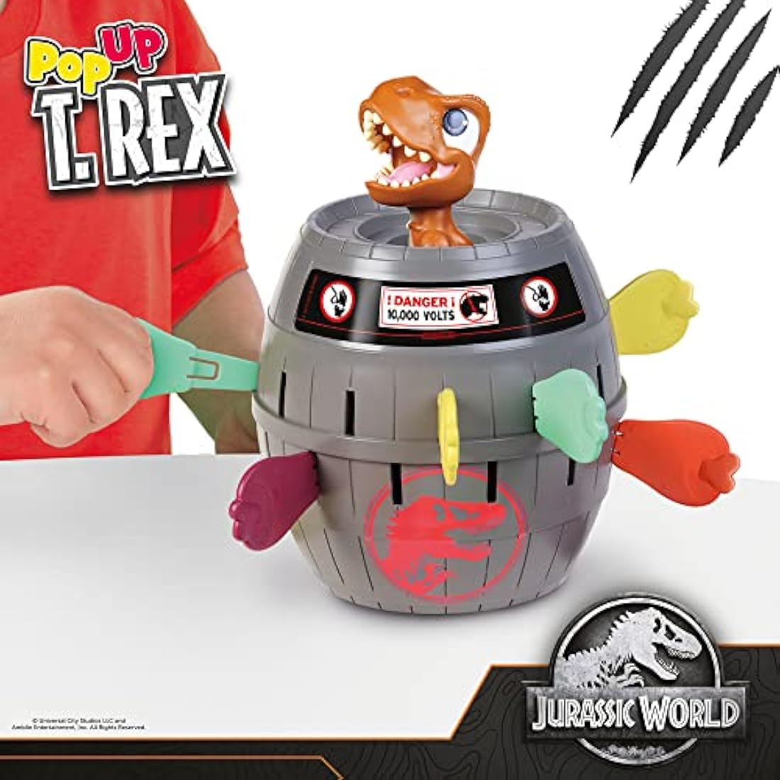 TOMY Pop Up Trex Dinosaur Action Game – Family & Preschool Toy