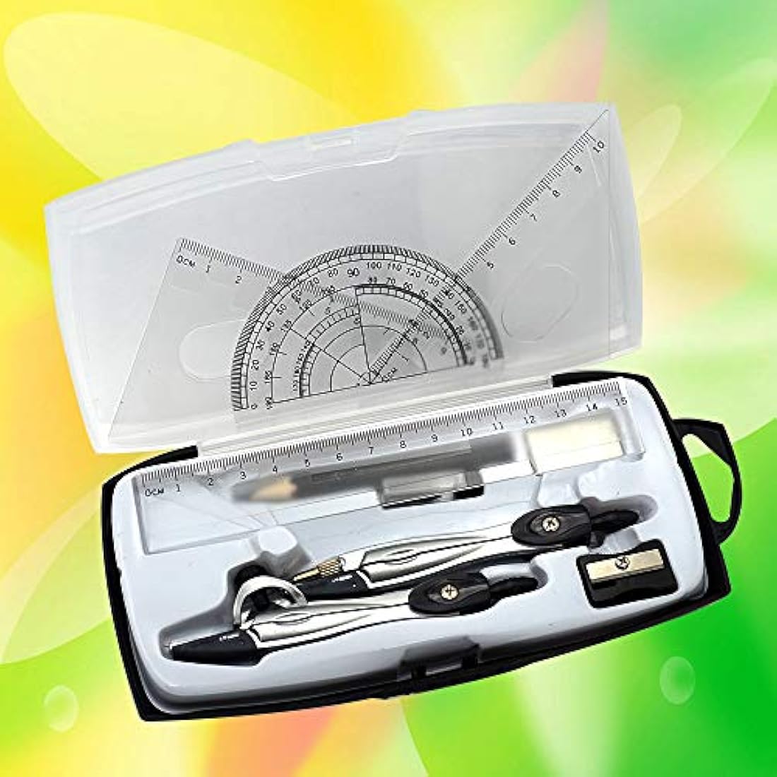 Tuloka 10pcs Geometry Math Set – Drafting Compasses and Rulers Kit