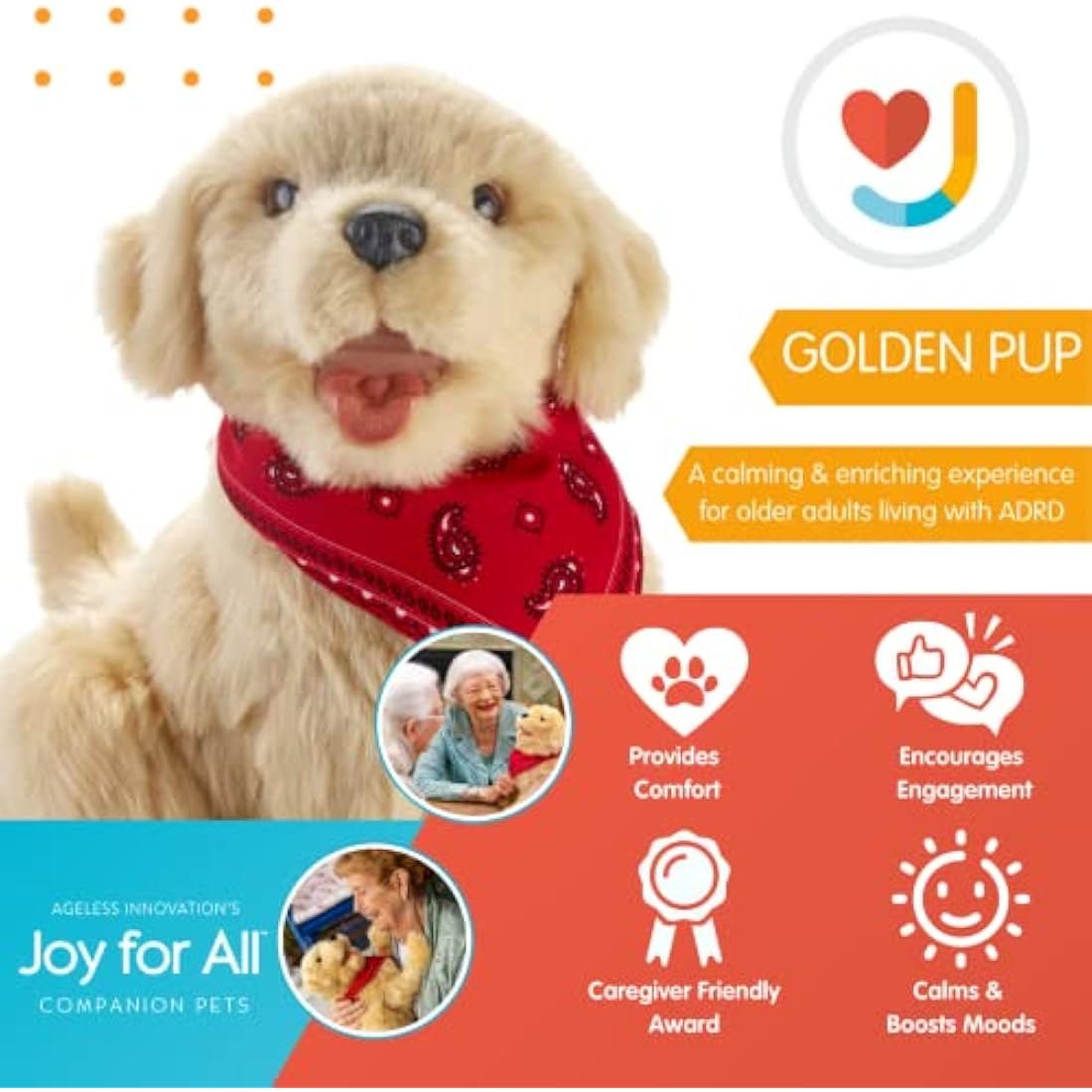 Joy For All Interactive Golden Pup – Lifelike Robotic Companion Dog