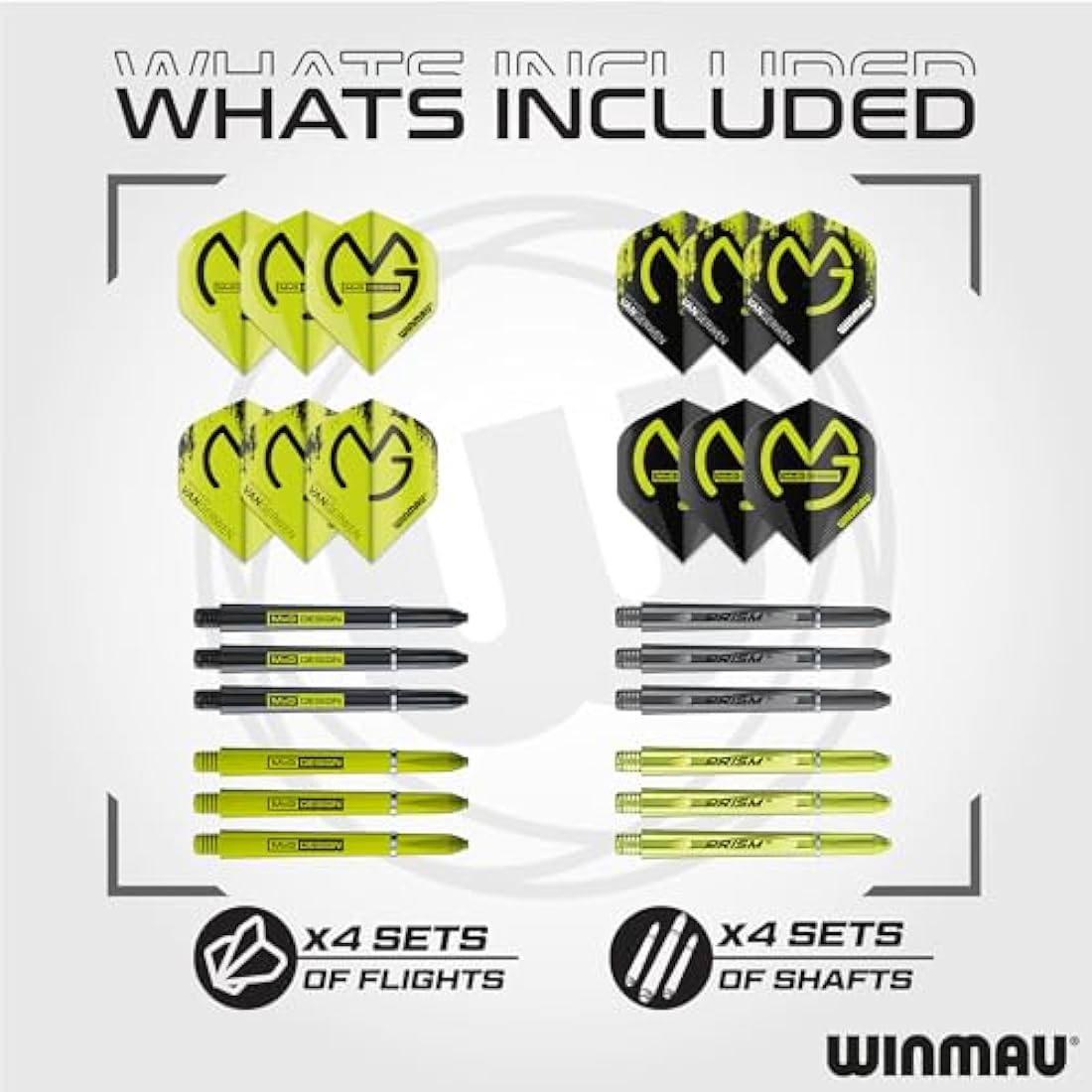 Winmau Michael Van Gerwen MvG 50-Piece Dart Set | Steel & Soft Tip