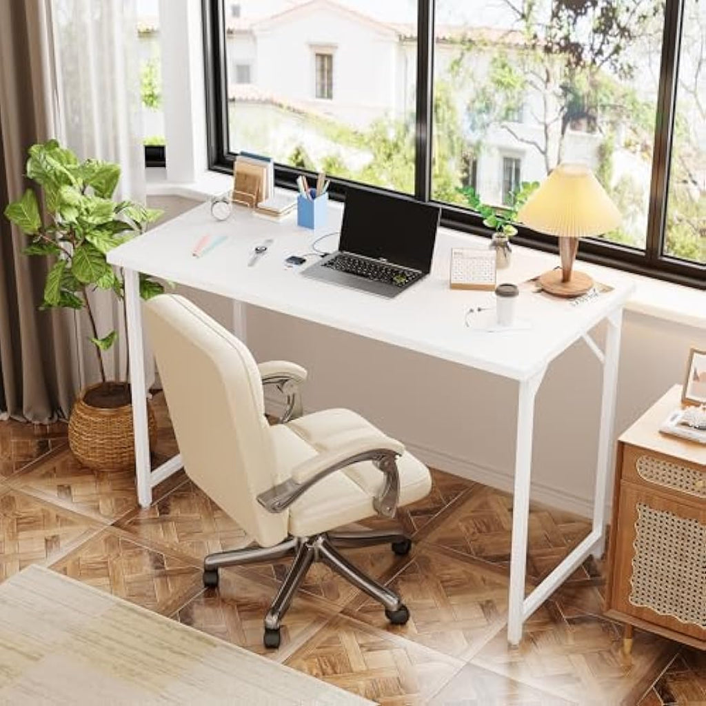 Jolof Store 100cm Computer Desk – Modern White Home Office Study Table