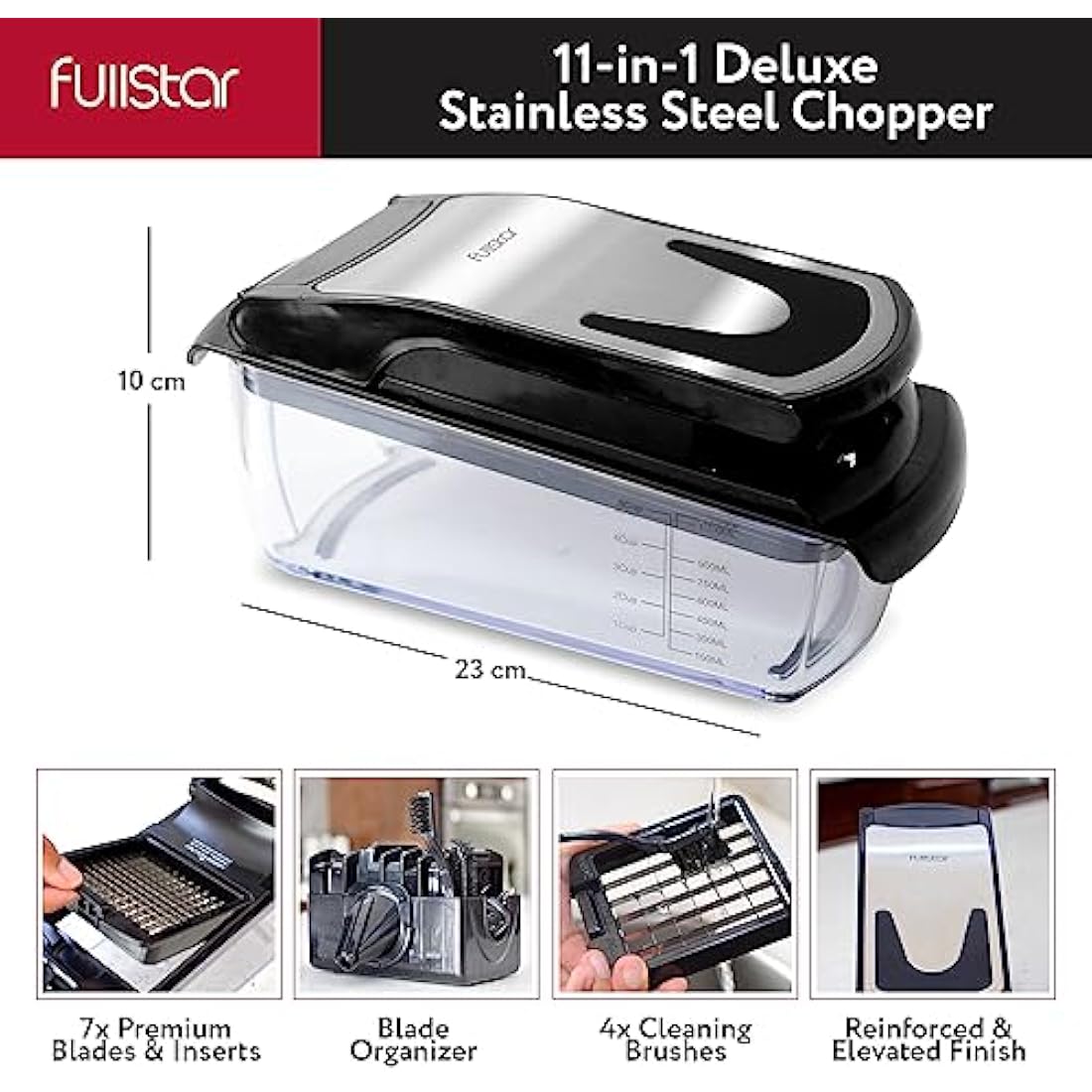 11-in-1 Vegetable Chopper | Stainless Steel Food Dicer