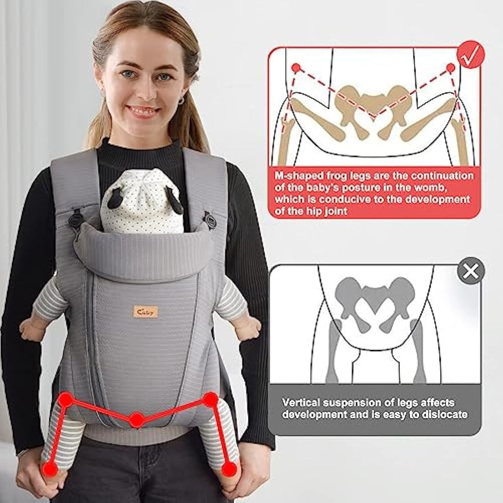 CUBY Breathable Mesh Baby Carrier – Ergonomic Newborn to Toddler Wrap