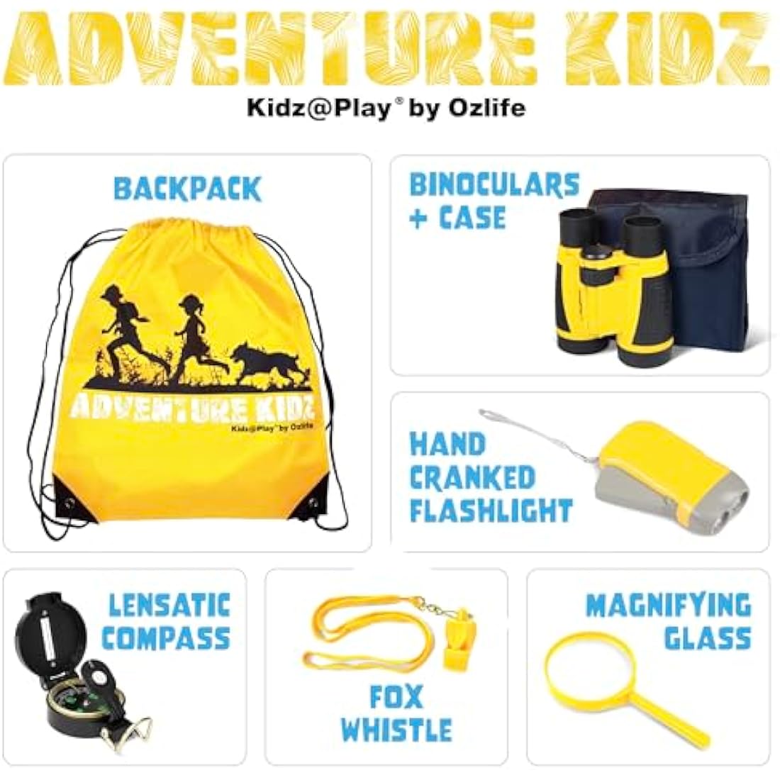 Adventure Kidz Outdoor Exploration Kit | 6-Piece STEM Toy Set for Kids