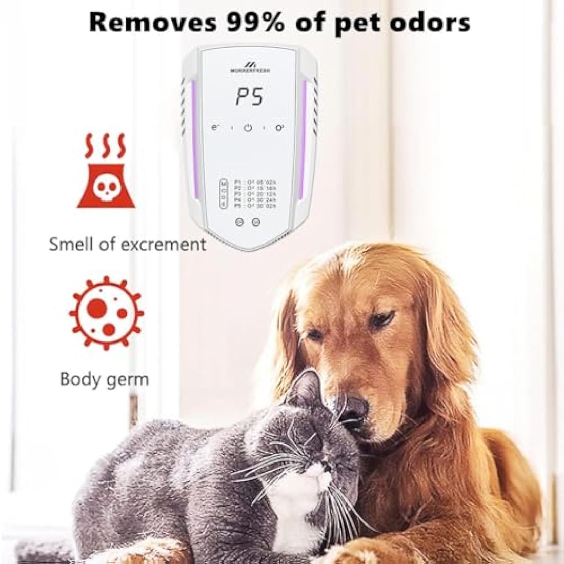 Morrerfresh Ozone Odor Eliminator – Portable Pet Deodorizer & Air Purifier