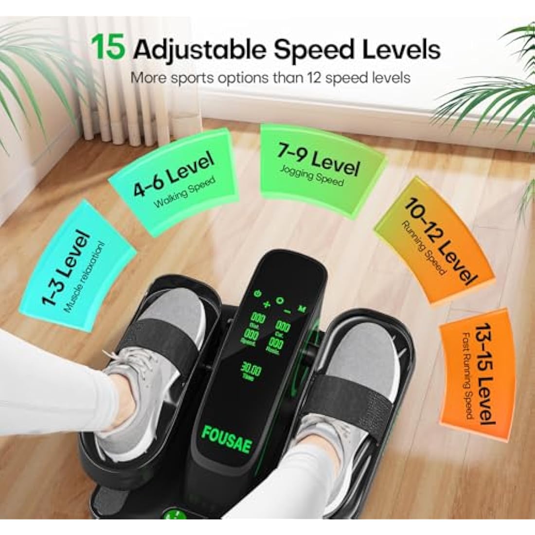 FOUSAE Under Desk Elliptical – Electric Seated Pedal Exerciser for Seniors