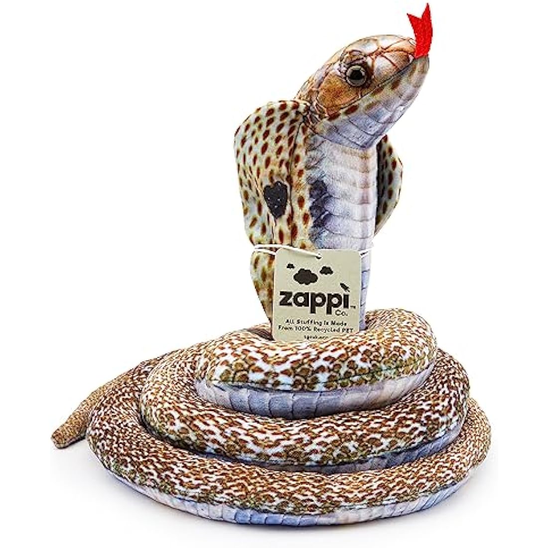 Zappi Co Cobra Stuffed Animal – 24cm Realistic Soft Plush Snake Toy