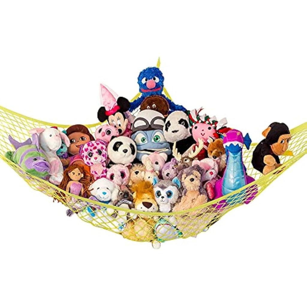 Lilly's Love Stuffed Animal Toy Storage Hammock – 2-Pack Net, Yellow