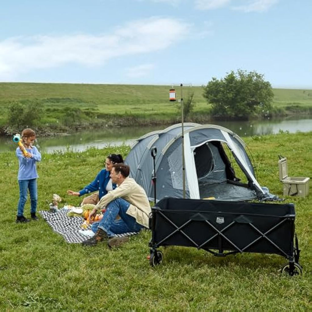 Timber Ridge 300L Heavy Duty Folding Wagon – Large Festival Trolley
