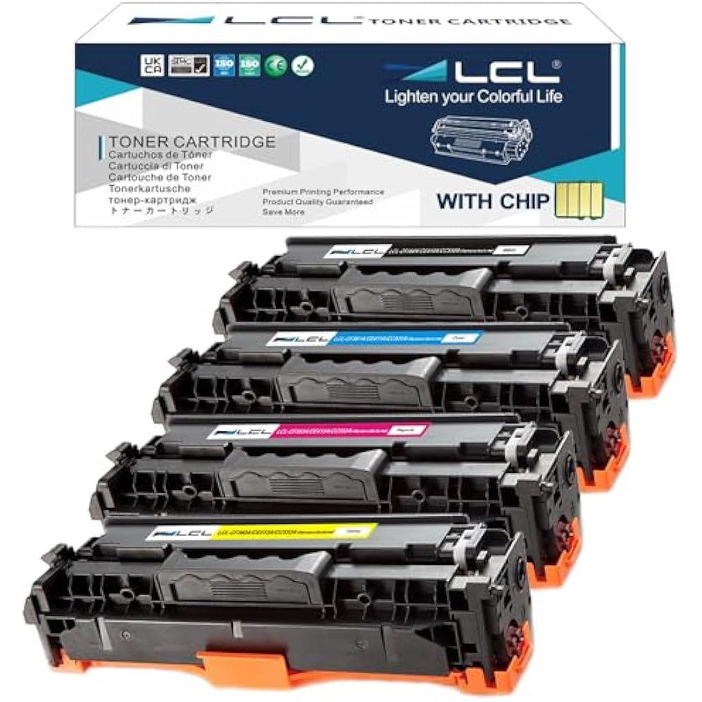 LCL Remanufactured 312X Toner Cartridge 4-Pack for HP Color LaserJet M476