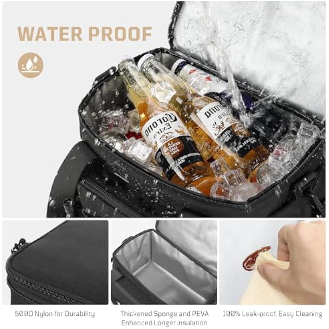 1TG Tactical Insulated Lunch Bag | Expandable Leakproof Cooler, 24L