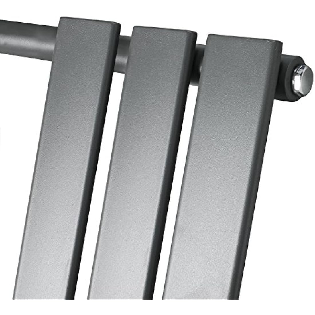NRG Anthracite Flat Panel Heated Towel Rail – 650x400mm Steel Radiator