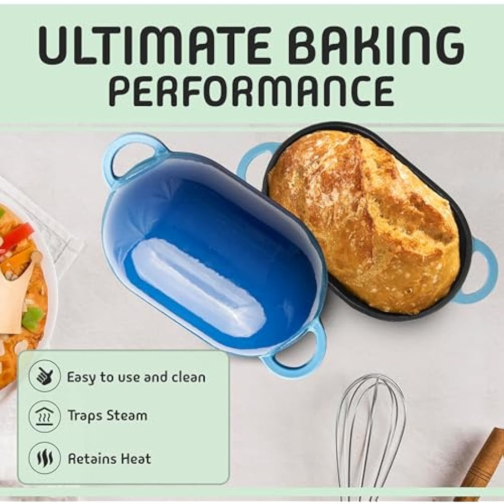 LoafNest Original Cast Iron Dutch Oven for Bread Baking | Enameled