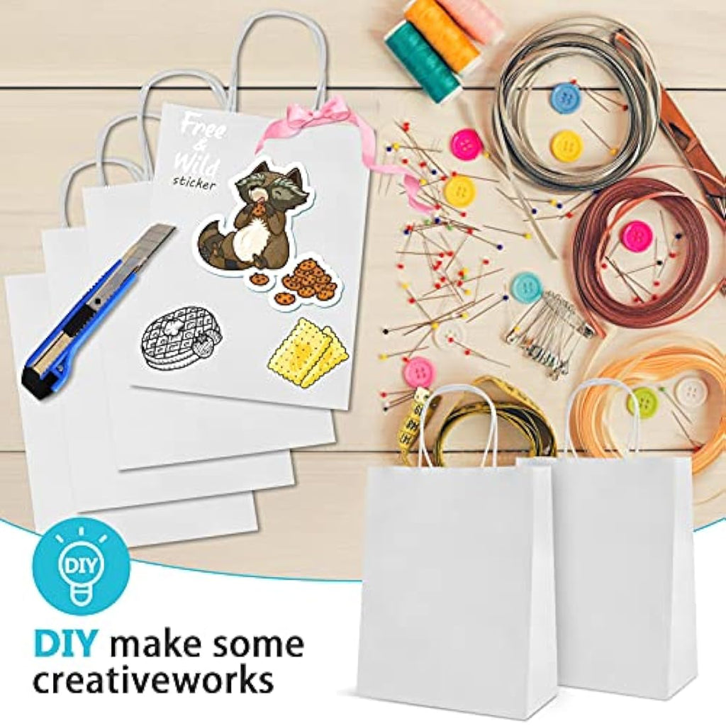 HAUSPROFI 30pcs Kraft Paper Gift Bags | 130gsm Brown Carrier Bags