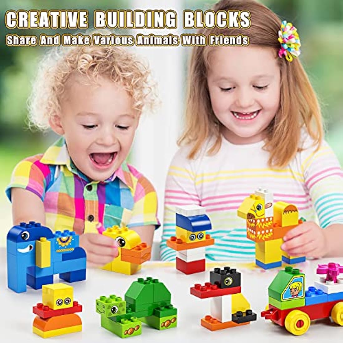 burgkidz Big Building Blocks - 135 Piece Toddler Construction Toy Set