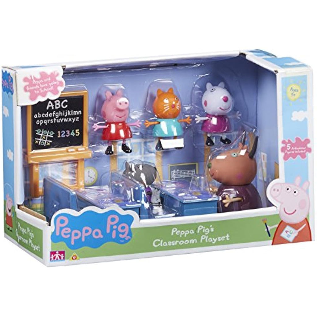 Peppa Pig Classroom Toy Playset with Character Figures – Multicoloured