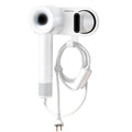 Simpletome Magnetic Hair Dryer Holder Wall Mount with Cord Organizer – White