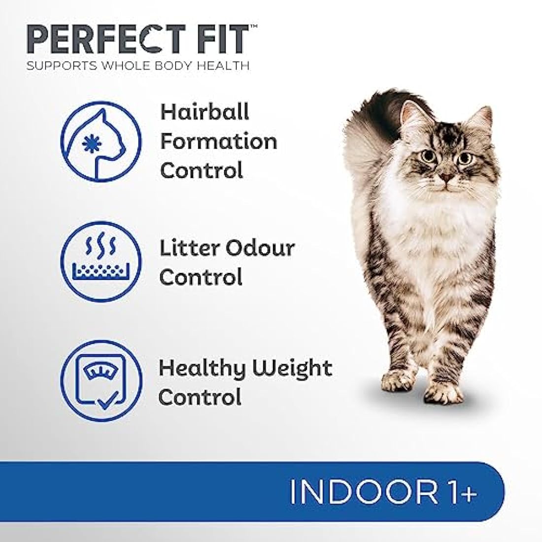 Perfect Fit Indoor Adult 1+ Dry Cat Food | Rich in Chicken - 7kg Bag