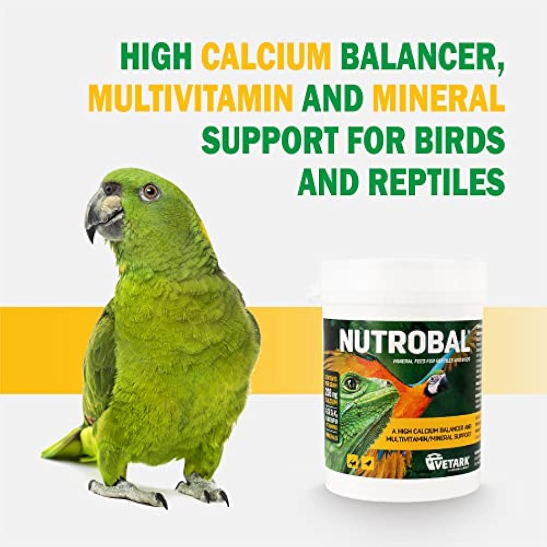 Nutrobal Calcium & Vitamin D3 Powder Supplement for Reptiles & Birds, 100g