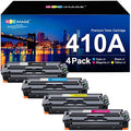GPC Image Compatible HP 410A 410X Toner Cartridges for LaserJet Pro - 4 Pack