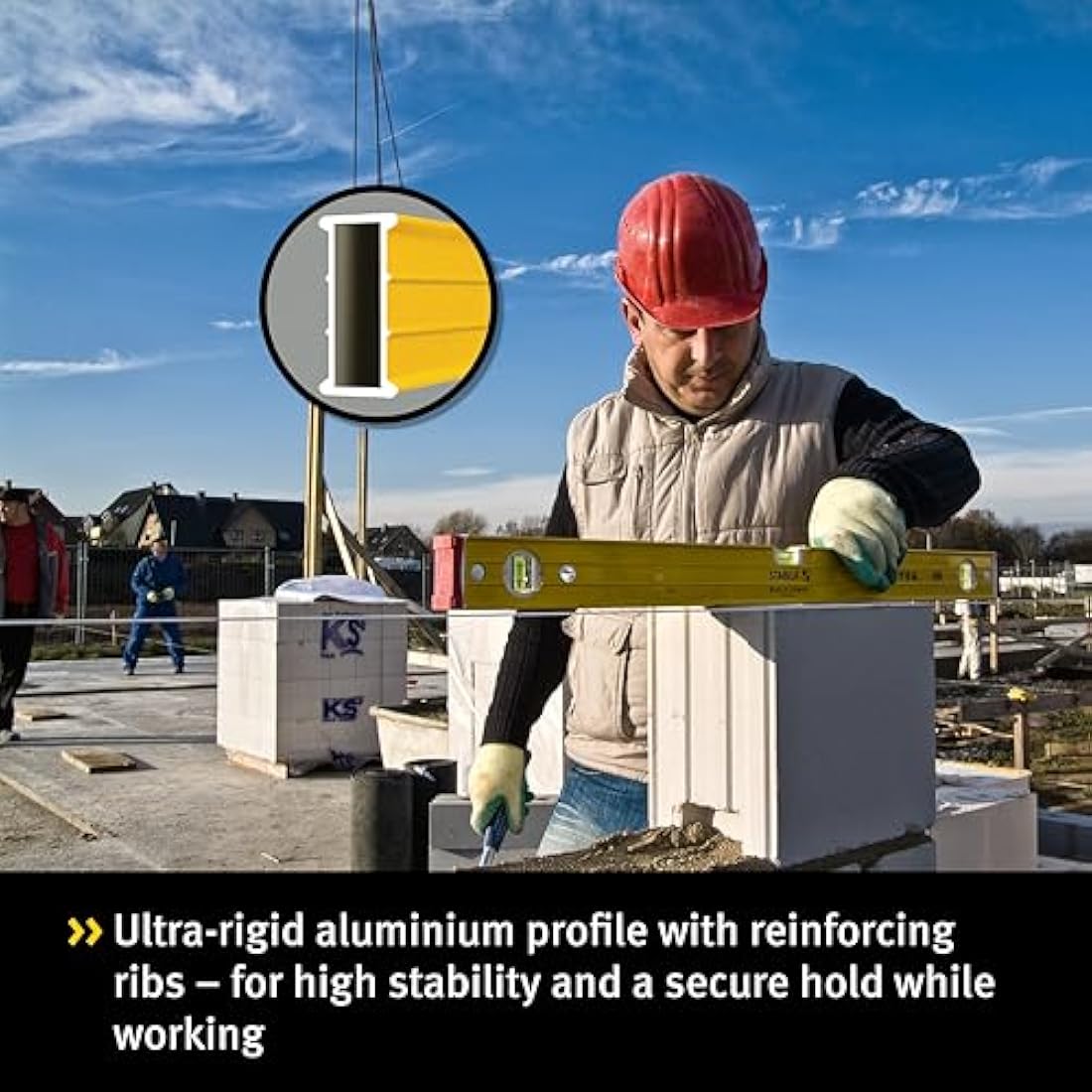 Stabila 96-2-60 Spirit Level | 3 Vial Precision Tool – 24in / 61cm