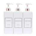 HARRA HOME Refillable Shampoo and Conditioner Bottles - 27oz Gold Pump Set