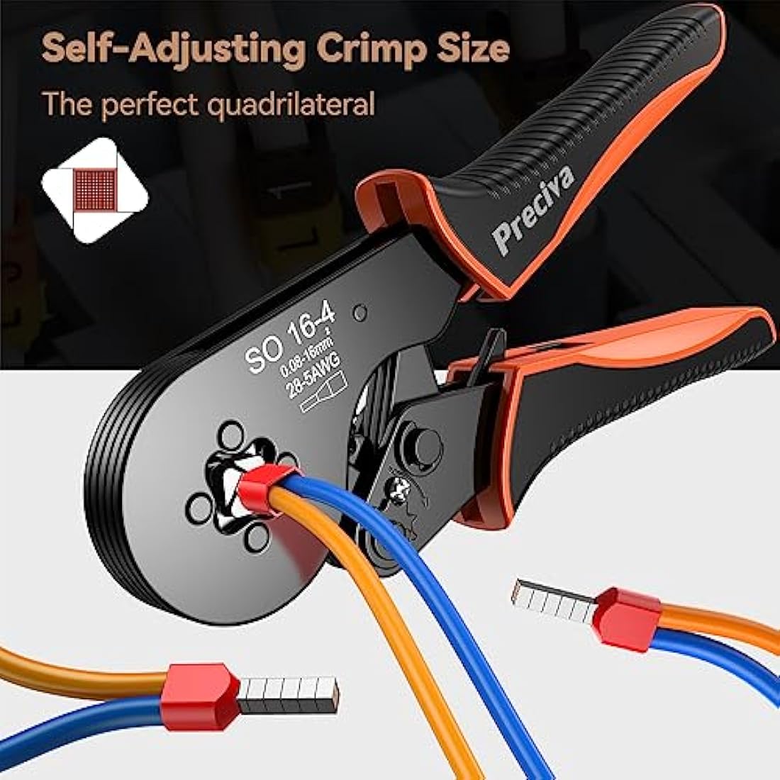 Preciva Ferrule Crimping Tool Kit | 0.08-16mm² Ratchet Plier with 1200pcs