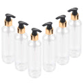 CENBEN 250ml Clear Plastic Pump Bottles – 6 Pack Refillable Soap Dispenser