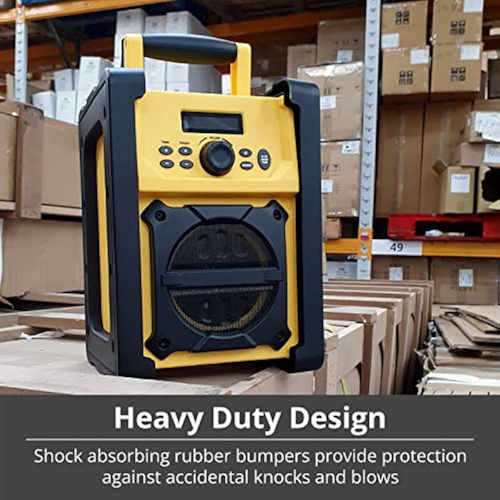 Ex-Pro Jobsite FM Radio | IPX5 Water Resistant Bluetooth Speaker - Yellow