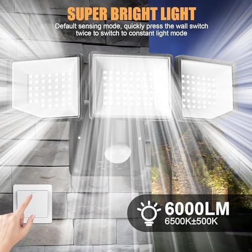 FLITI 38W LED Security Light – 6000LM Motion Sensor Outdoor Floodlight