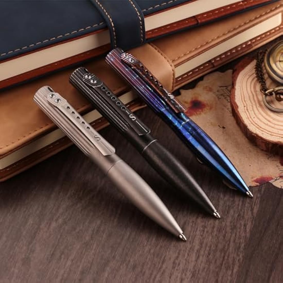 SMOOTHERPRO Titanium Bolt Action Pen | Wide Grip EDC Ballpoint Pen