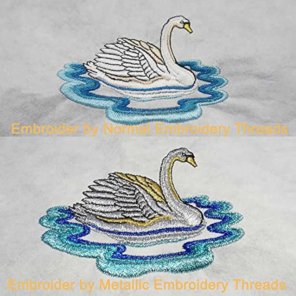 New brothread Metallic Machine Embroidery Thread Kit - 20 Spools, 500M