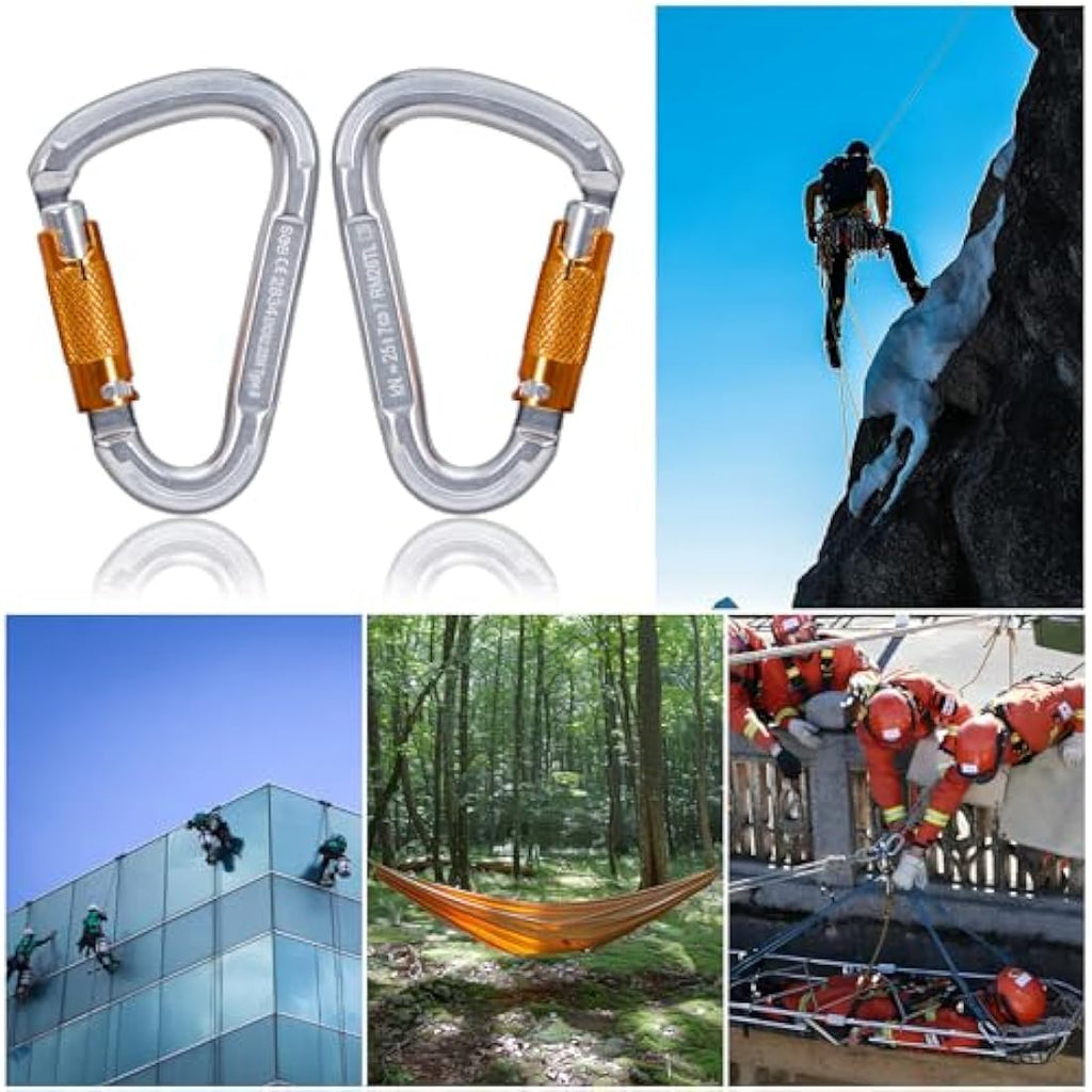 Auto Locking Climbing Carabiner | 22KN Aircraft Aluminum