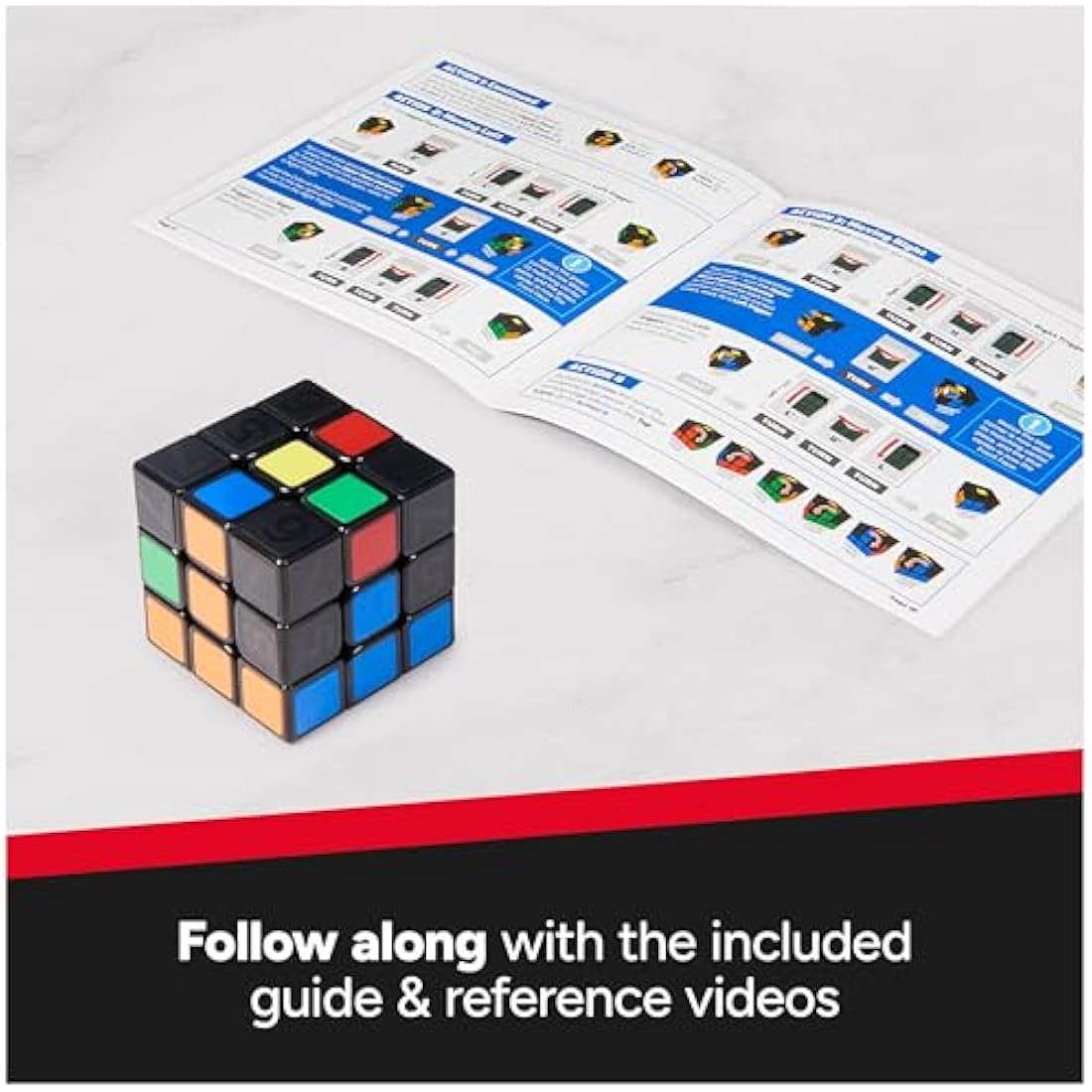 Rubik’s Coach Cube – 3x3 Learning Puzzle with Peel to Reveal Stickers