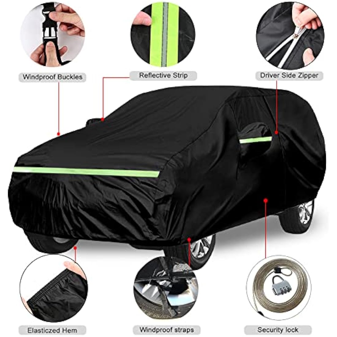 Opaltool 6-Layer Waterproof Car Cover for Nissan Juke 2010–2022