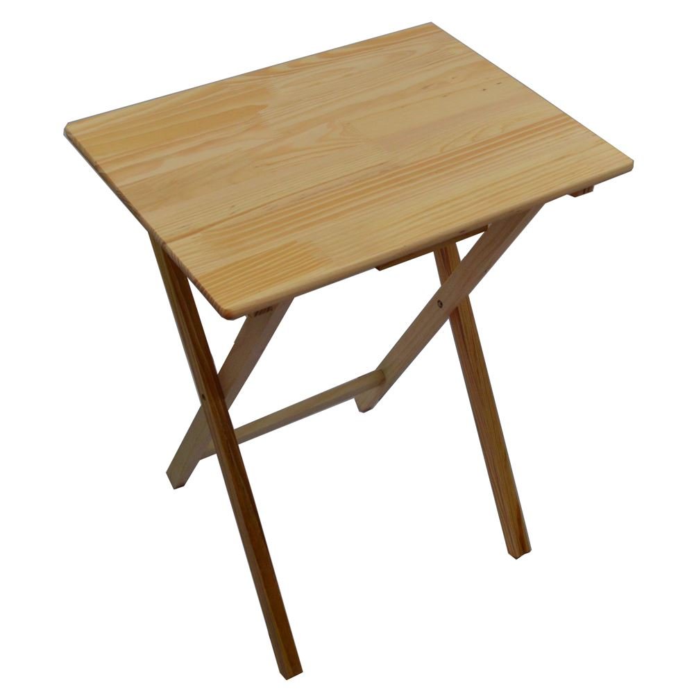 Home Vida Folding Pine Wood TV Tray Table – Portable Laptop Snack Desk
