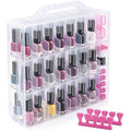 DreamGenius Nail Polish Organizer | 48 Bottle Clear Storage Case