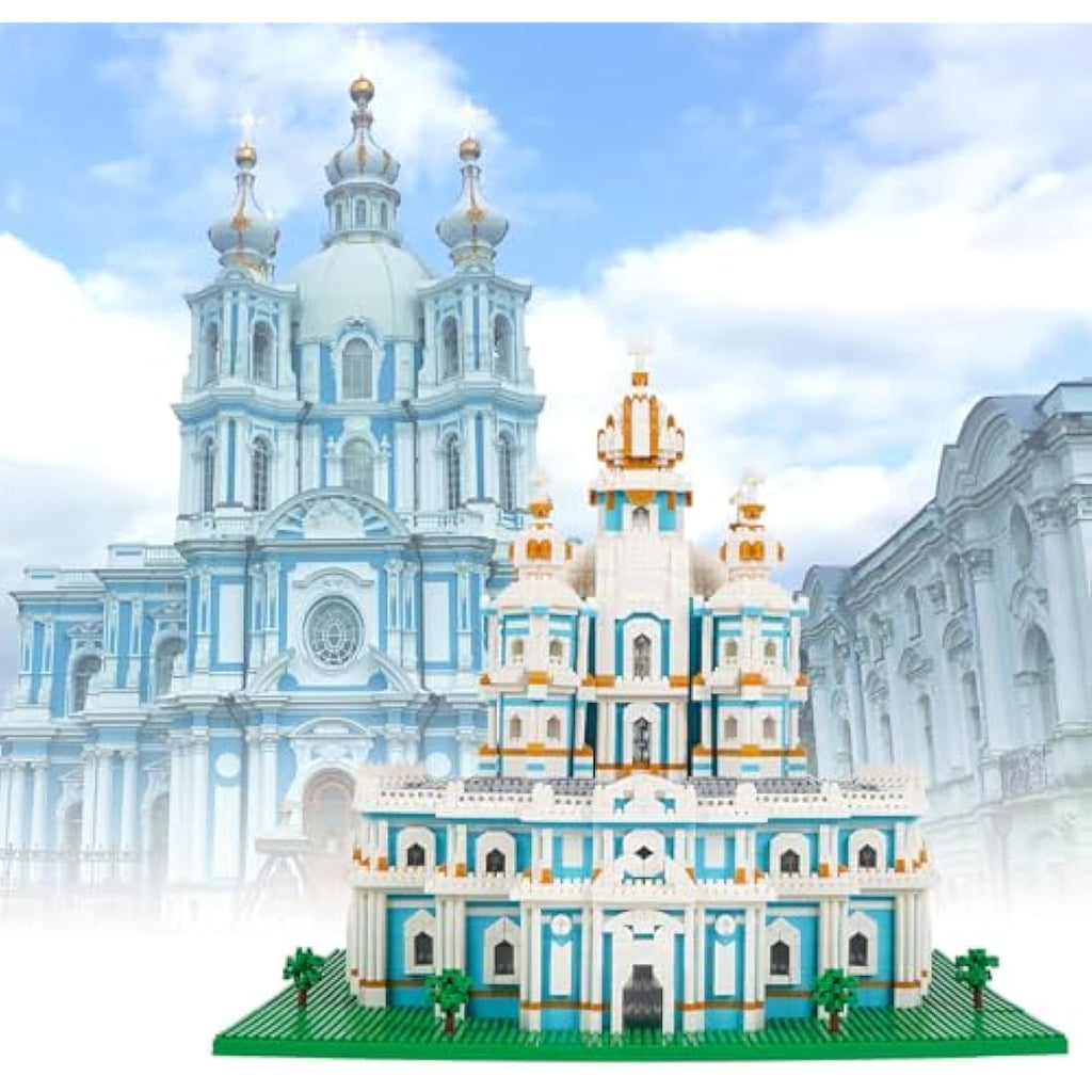 LULUFUN Smolny Cathedral Architecture Model - 3737pcs Micro Building Blocks