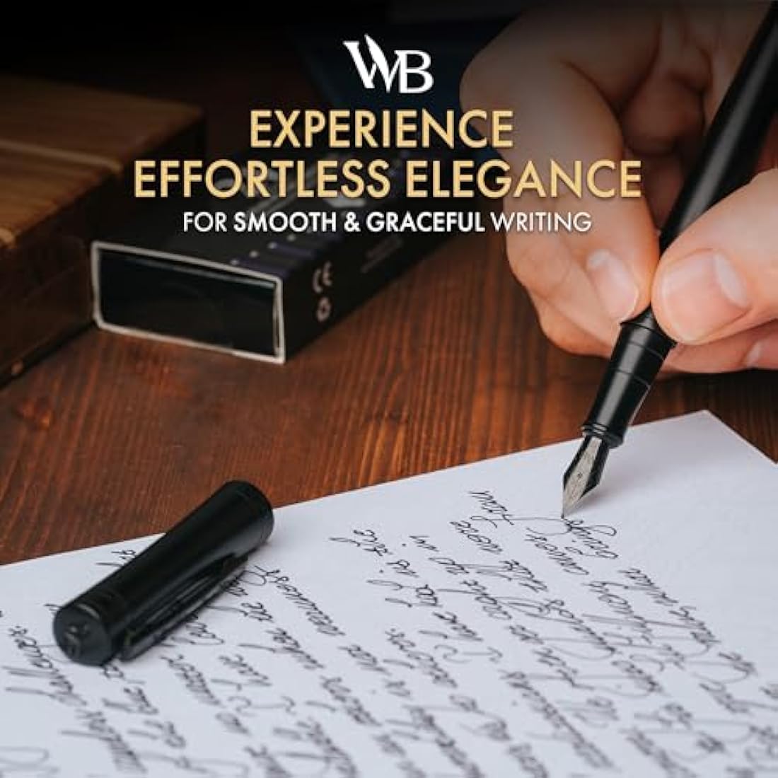 Wordsworth & Black Fountain Pen Set - Extra Fine Nib with 24 Ink Refills
