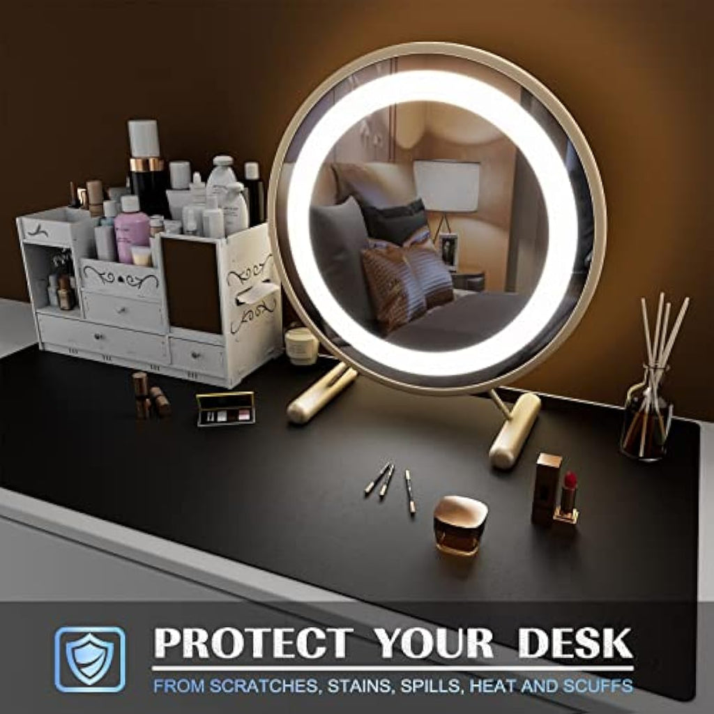 K KNODEL Dual-Sided Leather Desk Mat | Large Office Mouse Pad (90x43cm)