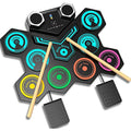 CNAPXAIA Portable Electric Drum Kit – 9 Pad Foldable Silicone Drum Set