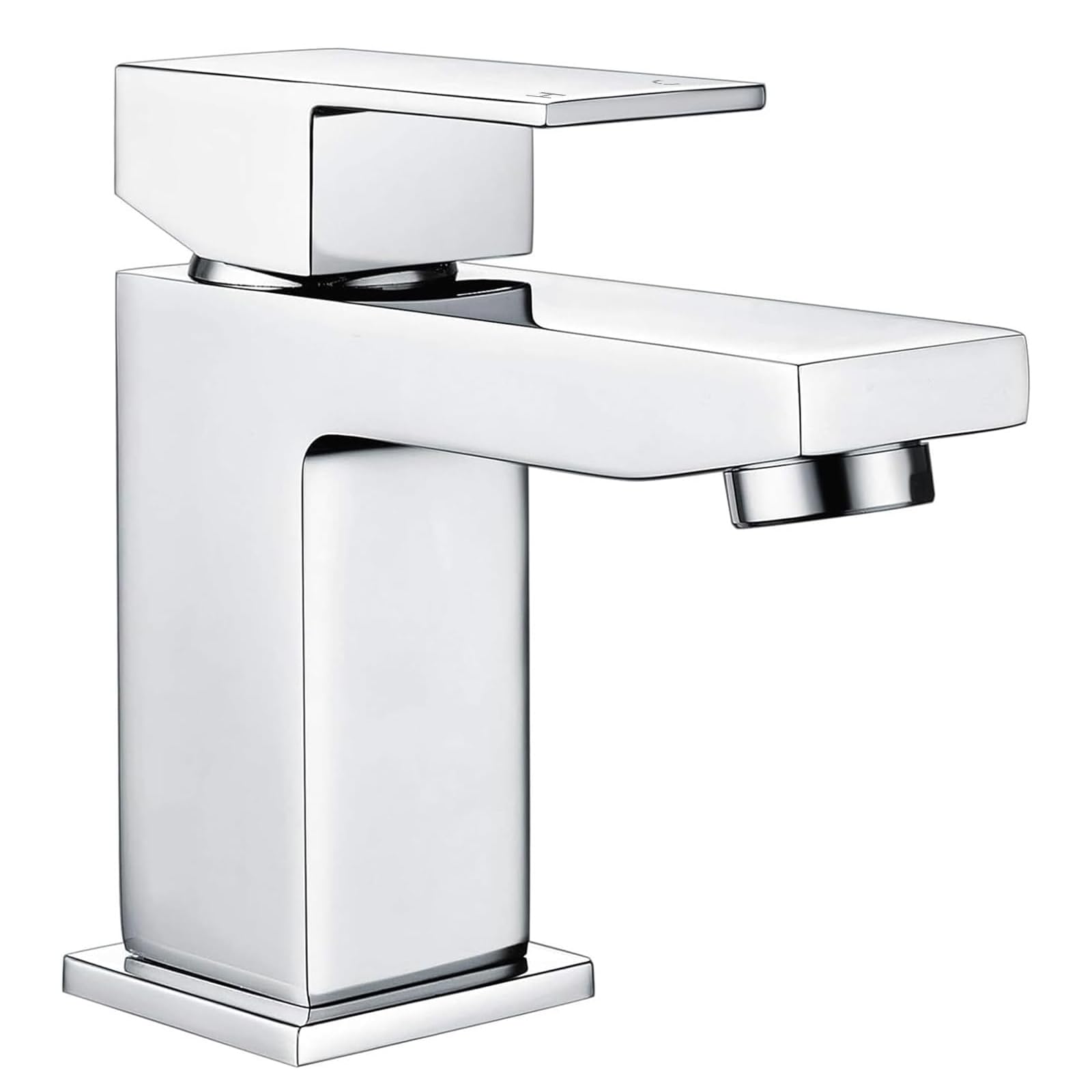 Square Monobloc Basin Mixer Tap – Chrome Bathroom Sink Faucet