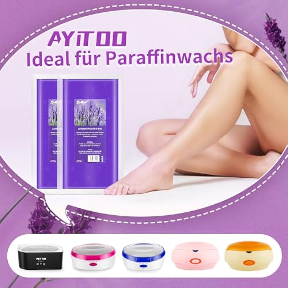 Lavender Paraffin Wax for Hands and Feet - 2700g (6x450g)